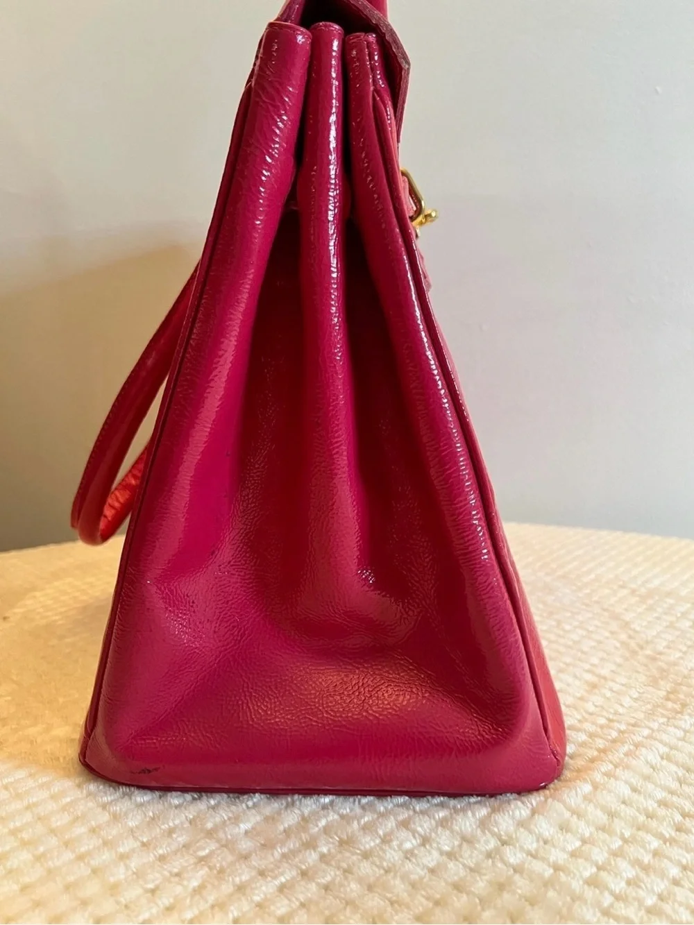 🩷Vintage Marino’s Pink Leather Satchel Kelly Bag Italian Designer🩷